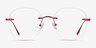 Lisa Red MetalEyeglass Frames from EyeBuyDirect, Front View
