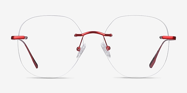 Lisa Red Metal Eyeglass Frames