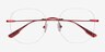 Lisa Red MetalEyeglass Frames from EyeBuyDirect, Closed View
