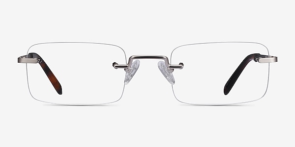 Simplicity Silver Metal Eyeglass Frames