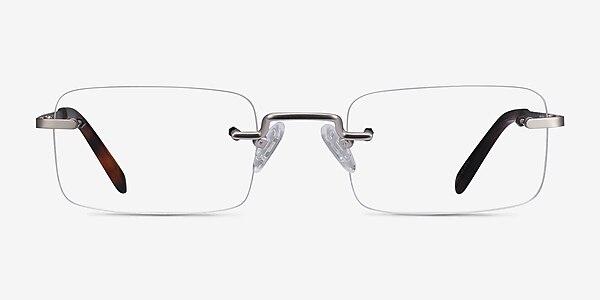 Simplicity Silver Metal Eyeglass Frames