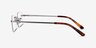 Simplicity Silver MetalEyeglass Frames from EyeBuyDirect, Side View