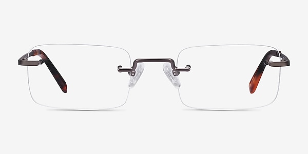 Simplicity Gunmetal Metal Eyeglass Frames