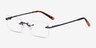 Simplicity Gunmetal MetalEyeglass Frames from EyeBuyDirect, Angle View