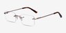 Simplicity Gold MetalEyeglass Frames from EyeBuyDirect, Angle View