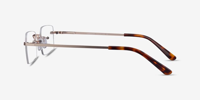 Simplicity Gold MetalEyeglass Frames from EyeBuyDirect, Side View