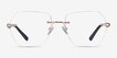 Finsbury Light Gold AcetateEyeglass Frames from EyeBuyDirect, Front View