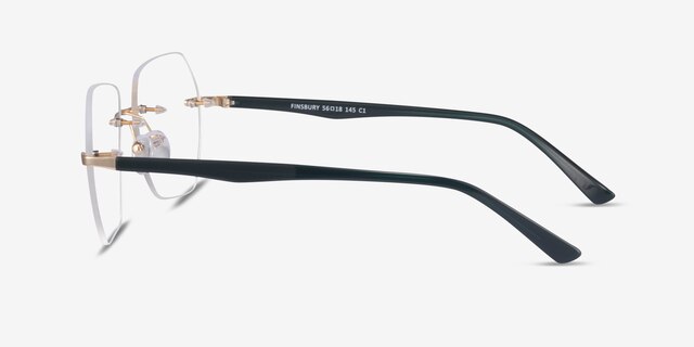 Finsbury Light Gold AcetateEyeglass Frames from EyeBuyDirect, Side View