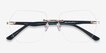 Finsbury Light Gold AcetateEyeglass Frames from EyeBuyDirect, Closed View