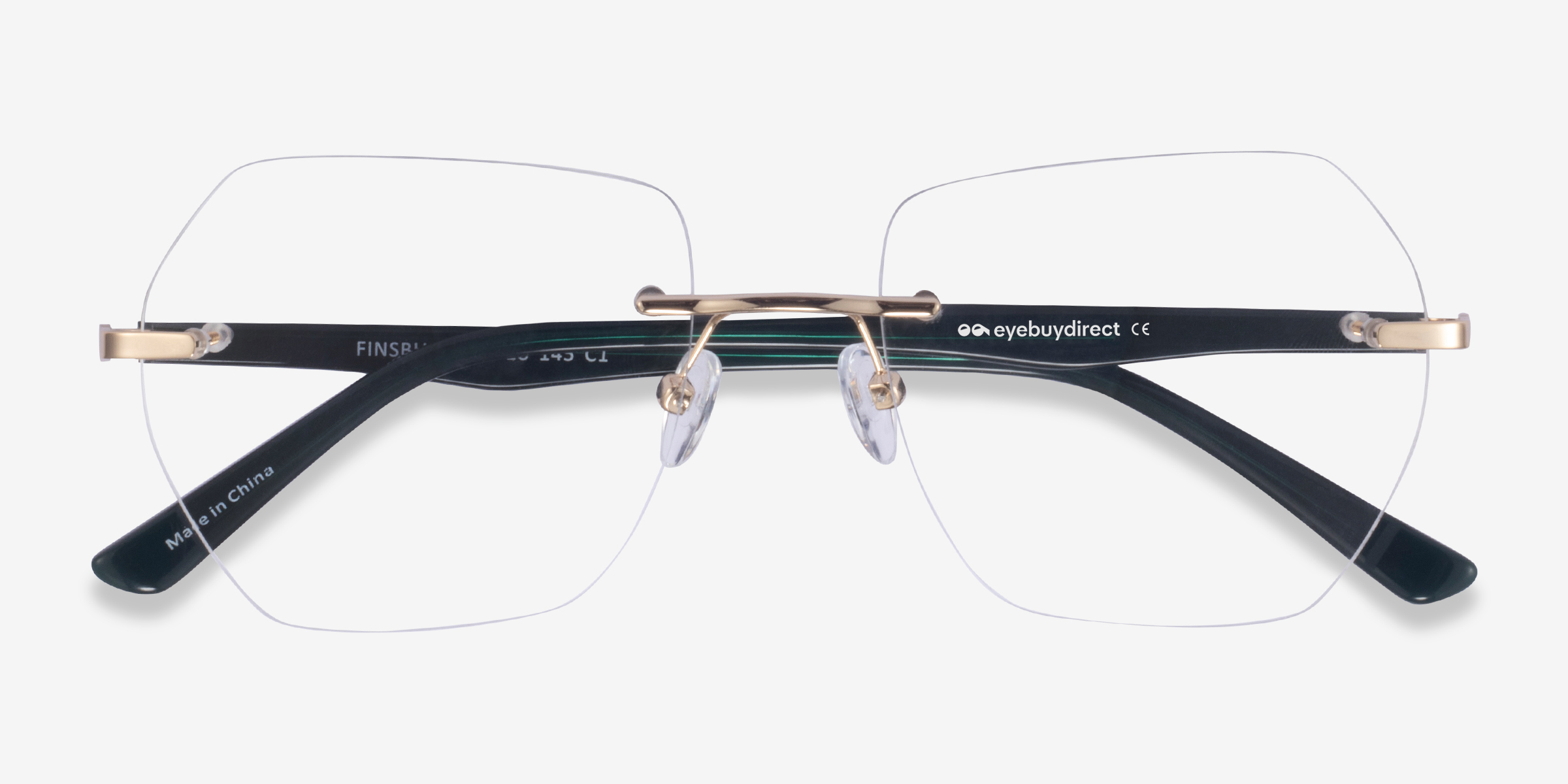 Finsbury Square Light Gold Rimless Eyeglasses | Eyebuydirect