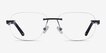 Reactor Black MetalEyeglass Frames from EyeBuyDirect, Front View