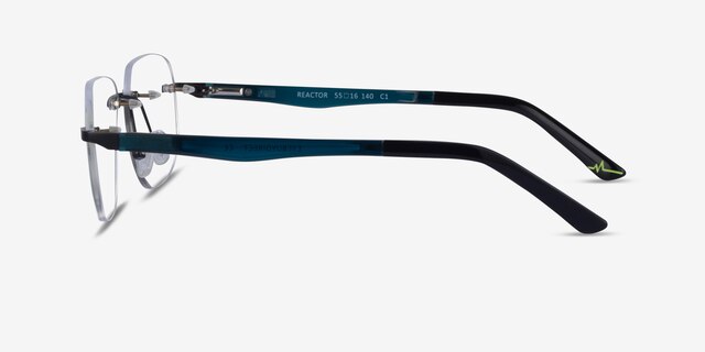 Reactor Black MetalEyeglass Frames from EyeBuyDirect, Side View