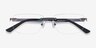 Turbine Matte Gunmetal MetalEyeglass Frames from EyeBuyDirect, Closed View