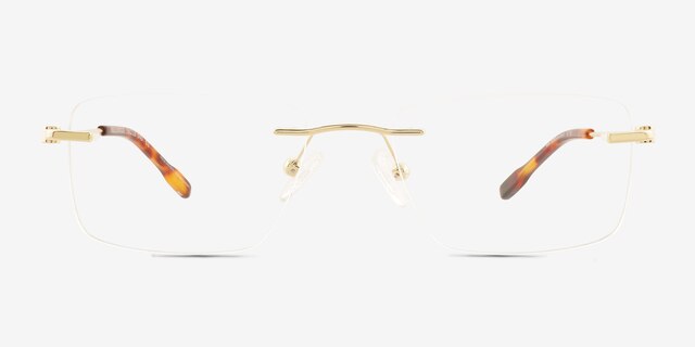 Inglewood Gold Alternative MaterialsEyeglass Frames from EyeBuyDirect, Front View