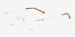 Inglewood Gold Alternative MaterialsEyeglass Frames from EyeBuyDirect, Angle View