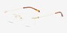 Inglewood Gold Alternative MaterialsEyeglass Frames from EyeBuyDirect, Angle View