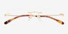 Inglewood Gold Alternative MaterialsEyeglass Frames from EyeBuyDirect, Closed View