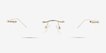 Pickering Silver MetalEyeglass Frames from EyeBuyDirect, Front View