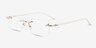 Pickering Silver MetalEyeglass Frames from EyeBuyDirect, Angle View