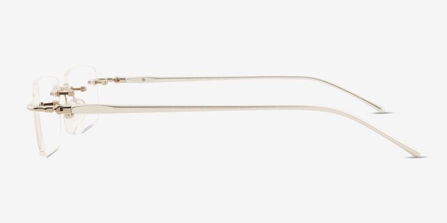 Pickering Silver MetalEyeglass Frames from EyeBuyDirect, Side View