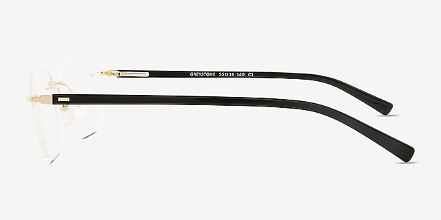Greystone Gold AcetateEyeglass Frames from EyeBuyDirect, Side View