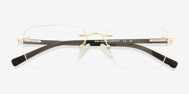 Greystone Gold AcetateEyeglass Frames from EyeBuyDirect, Closed View