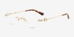 Fielding Gold MetalEyeglass Frames from EyeBuyDirect, Angle View
