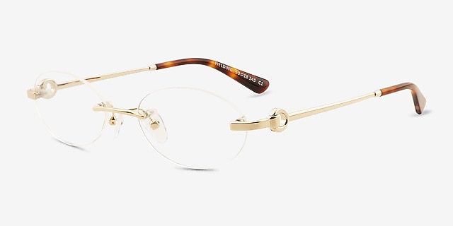 Fielding Gold MetalEyeglass Frames from EyeBuyDirect, Angle View