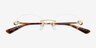 Fielding Doré MétalMontures de lunettes de vue d'EyeBuyDirect, Vue Rapprochée