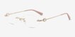 Fielding Silver MetalEyeglass Frames from EyeBuyDirect, Angle View
