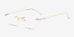 Chamberlain Gold MetalEyeglass Frames from EyeBuyDirect, Angle View