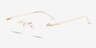 Chamberlain Gold MetalEyeglass Frames from EyeBuyDirect, Angle View