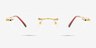 Chamberlain Gold MetalEyeglass Frames d'EyeBuyDirect, Vue de Face