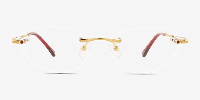 Chamberlain Gold MetalEyeglass Frames from EyeBuyDirect, Front View