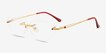 Chamberlain Gold MetalEyeglass Frames from EyeBuyDirect, Angle View