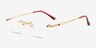 Chamberlain Gold MetalEyeglass Frames d'EyeBuyDirect, Vue d'Angle