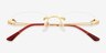 Chamberlain Gold MetalEyeglass Frames d'EyeBuyDirect, Vue Rapprochée