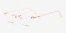 Chamberlain Rose Gold MetalEyeglass Frames from EyeBuyDirect, Angle View