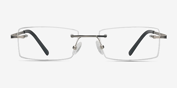 Evasive Silver Metal Eyeglass Frames