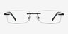 Evasive Noir MétalMontures de lunettes de vue d'EyeBuyDirect, Vue de Face