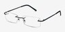 Evasive Noir MétalMontures de lunettes de vue d'EyeBuyDirect, Vue d'Angle
