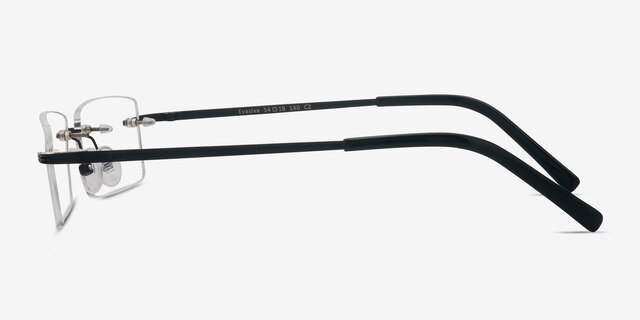 Evasive Noir MétalMontures de lunettes de vue d'EyeBuyDirect, Vue de Côté