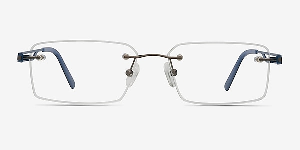 Quantum Gunmetal Metal Eyeglass Frames