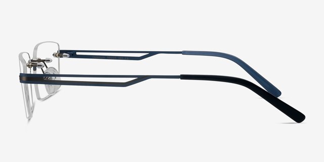 Quantum Gunmetal MétalMontures de lunettes de vue d'EyeBuyDirect, Vue de Côté