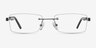 Jeremiah Gunmetal MetalEyeglass Frames from EyeBuyDirect, Front View