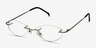 Exist Vert MétalMontures de lunettes de vue d'EyeBuyDirect, Vue d'Angle