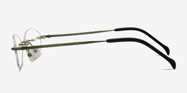 Exist Vert MétalMontures de lunettes de vue d'EyeBuyDirect, Vue de Côté