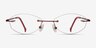 Exist Rouge MétalMontures de lunettes de vue d'EyeBuyDirect, Vue de Face