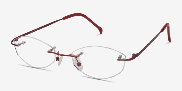 Exist Rouge MétalMontures de lunettes de vue d'EyeBuyDirect, Vue d'Angle