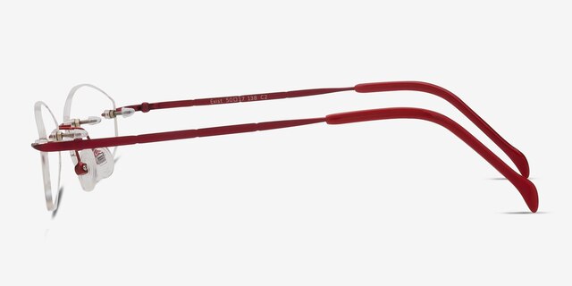 Exist Rouge MétalMontures de lunettes de vue d'EyeBuyDirect, Vue de Côté